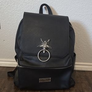 Killstar Bathomet Brimstone Black Vegan Leather Backpack